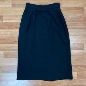 Vintage KGR black wool pencil skirt size 2